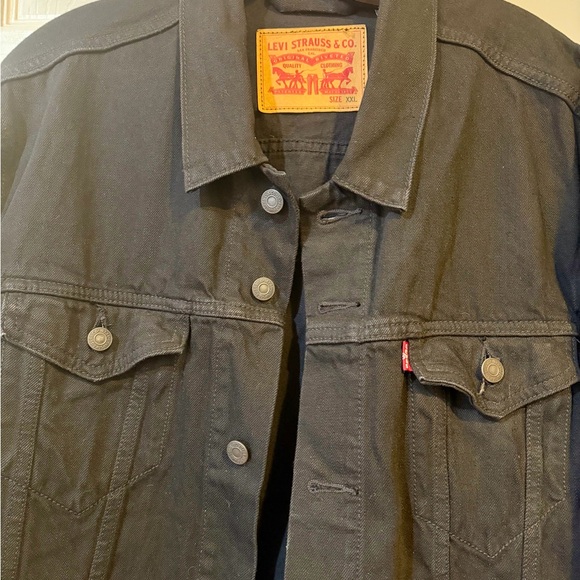 Vintage Levis Jacket Mens 2XL Black Denim 70507 4159 Type 3 Trucker Made USA 90s - Picture 4 of 11